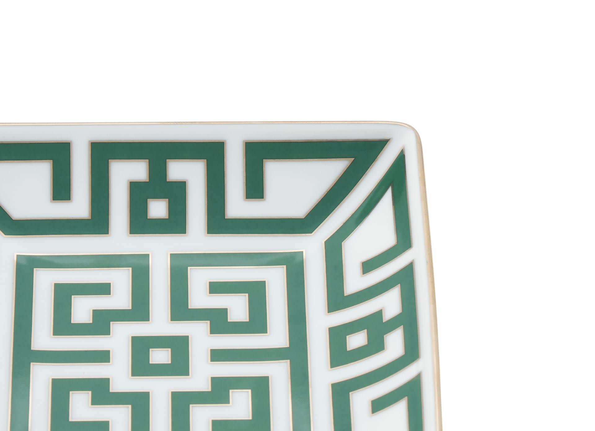 Green Change Tray in porcelain| Labirinto | GINORI 1735